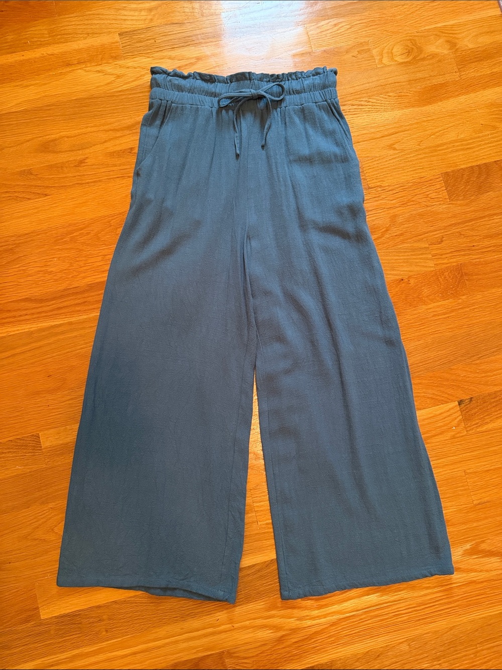 Anrabess Womans Wide Leg Drawstring Pants
